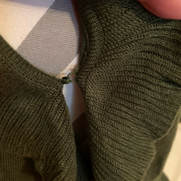 Ruffled 3/4 sleeve large cardigan - Picture 2 of 5